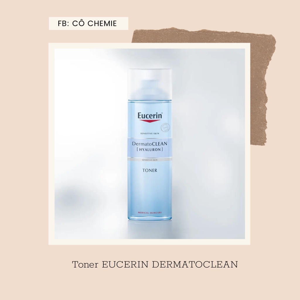 Toner làm sạch da và dưỡng ẩm Cho Da Nhạy Cảm Eucerin DermatoCLEAN HYALURON 200ml