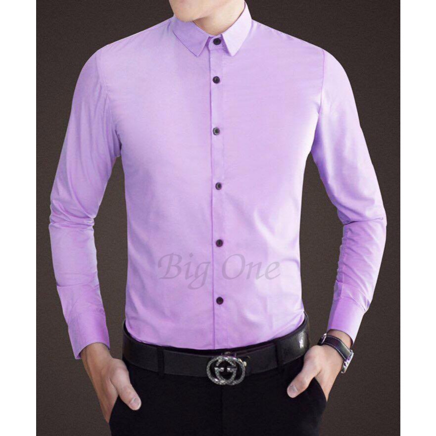 Sơ mi nam S391 chất lụa thái mềm mịn, phom slim fit | BigBuy360 - bigbuy360.vn