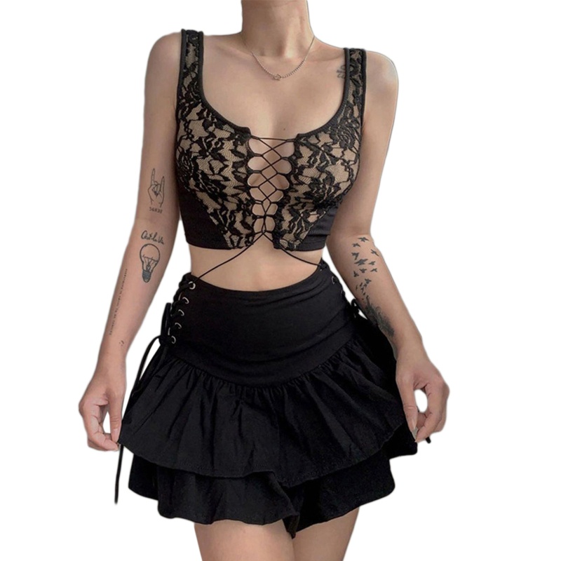 Áo Croptop Hai Dây Cổ Chữ U Gợi Cảm Cho Nữ