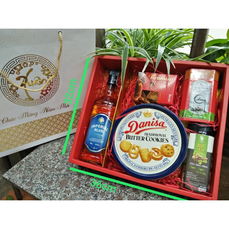 (Combo 5 HỘP) HỘP ĐỰNG QUÀ TẾT NHƯ Ý + TÚI SIZE LỚN 32*36*9 | BigBuy360 - bigbuy360.vn