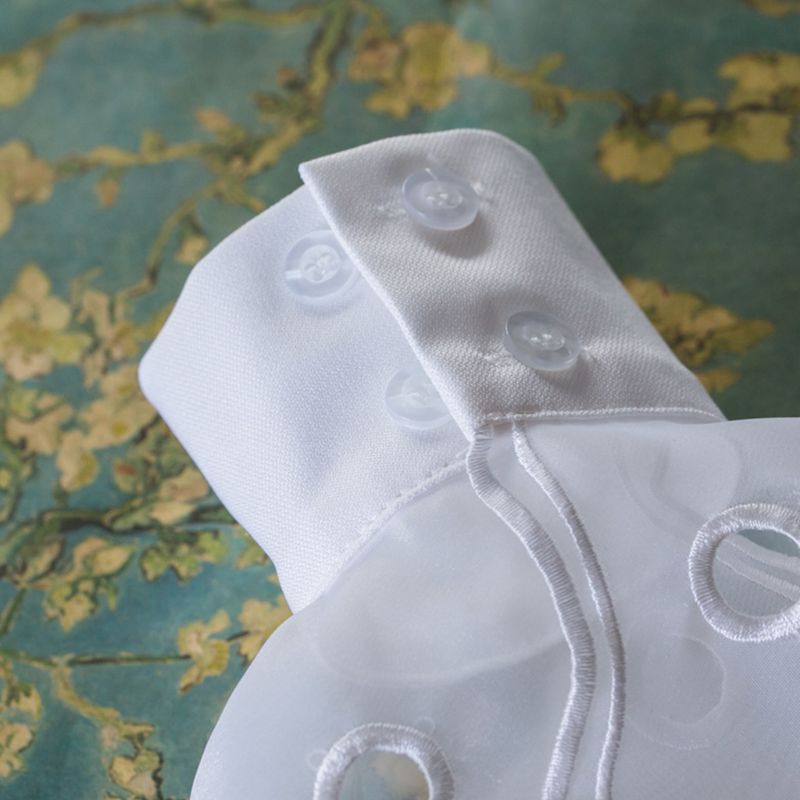 Áo Sweater Giả Áo Sơ Mi Xếp Ly Trang Trí Cho Cô Dâu