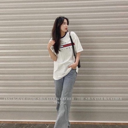 Áo Thun Nữ Form Rộng Tay Ngắn Lỡ Cổ Tròn Bigsize Màu Trắng Đen Áo Phông Unisex chất Vải Cotton mặc nhà đi biển học đôi