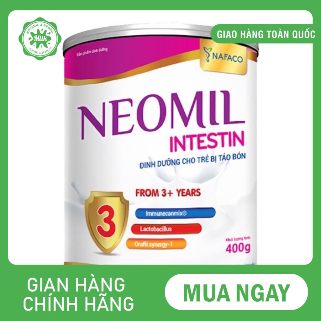 Sữa bột Neomil Intestin 3 400g - Dinh dưỡng cho trẻ bị táo bón