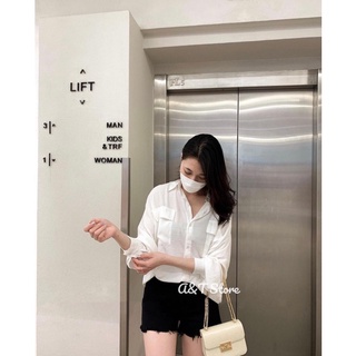 Áo sơmi đũi lụa mềm, 2 túi form rộng
