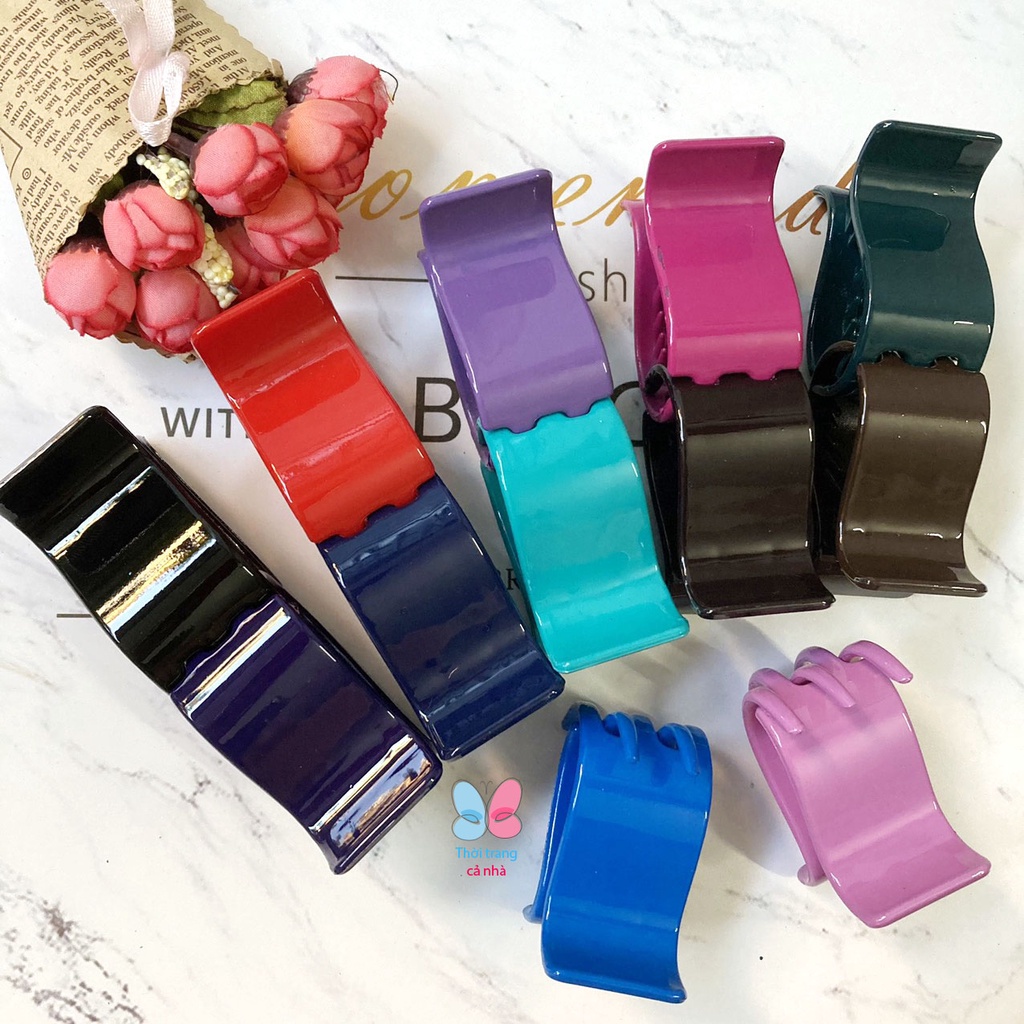 Kẹp tóc gấp tóc 3 răng 5 răng màu bóng loại 1 - DBT29