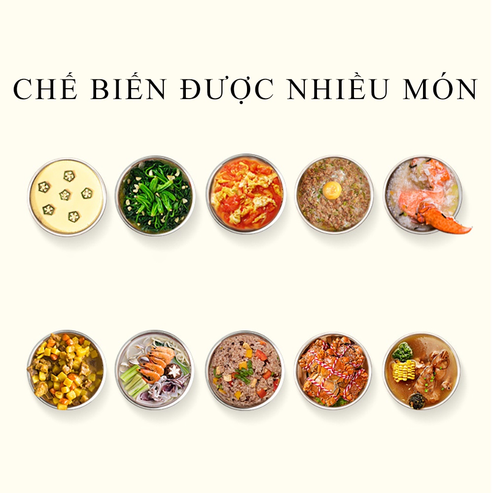 Hộp cơm Giữ Nhiệt, hộp cơm Văn Phòng, Cắm Điện, Hâm Nóng và Nấu Chính Thức Ăn 3 Tầng Inox Cao Cấp - BẢO HÀNH 3 THÁNG