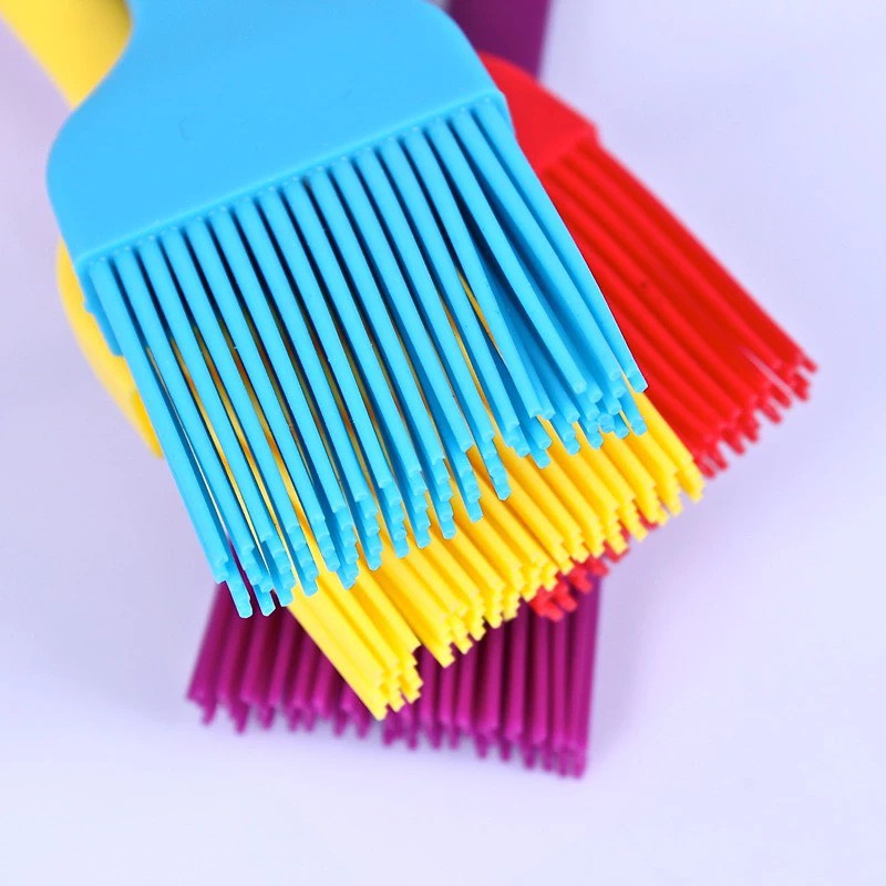 Chổi quét dầu làm bánh, cọ phết mỡ silicon cán đúc nguyên khối 21cm Bunakids AD26