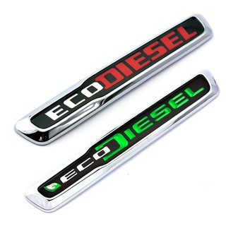 Tem logo nổi ECO DIESEL dán trang trí xe