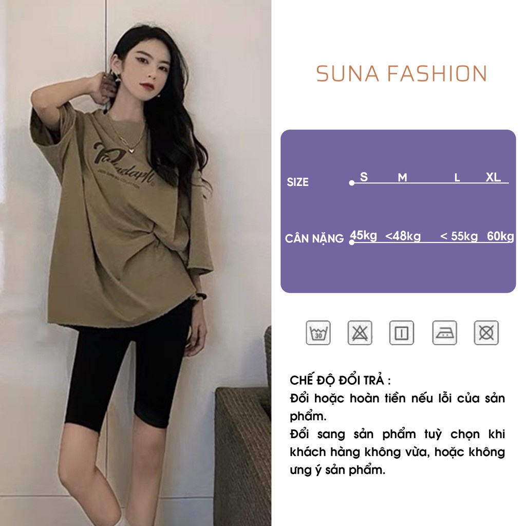 Quần legging lửng nữ nâng mông ôm dáng, Quần legging đùi SUNA FASHION thể thao từ 40 - 60kg