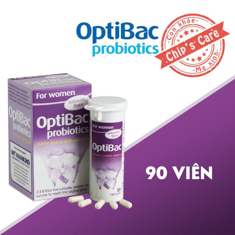 Men Vi Sinh Optibac Tím chính hãng cho phụ nữ