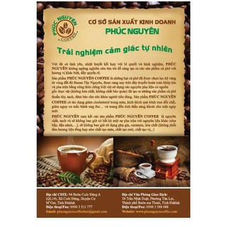 Cà phê nguyên chất  Robusta(hạt mộc) gói 500g