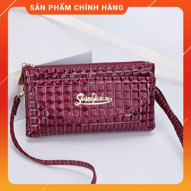 Ví nữ cầm tay giá rẻ nhiều ngăn ví có dây đeo chéo tiện dụng chất da mềm mại phong cách thời trang VNCT54