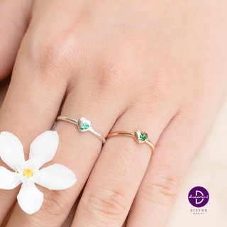 Nhẫn Bạc 925 Hình Trái Tim Hoa Lucky Flower Heart Ddreamer (1510NT)