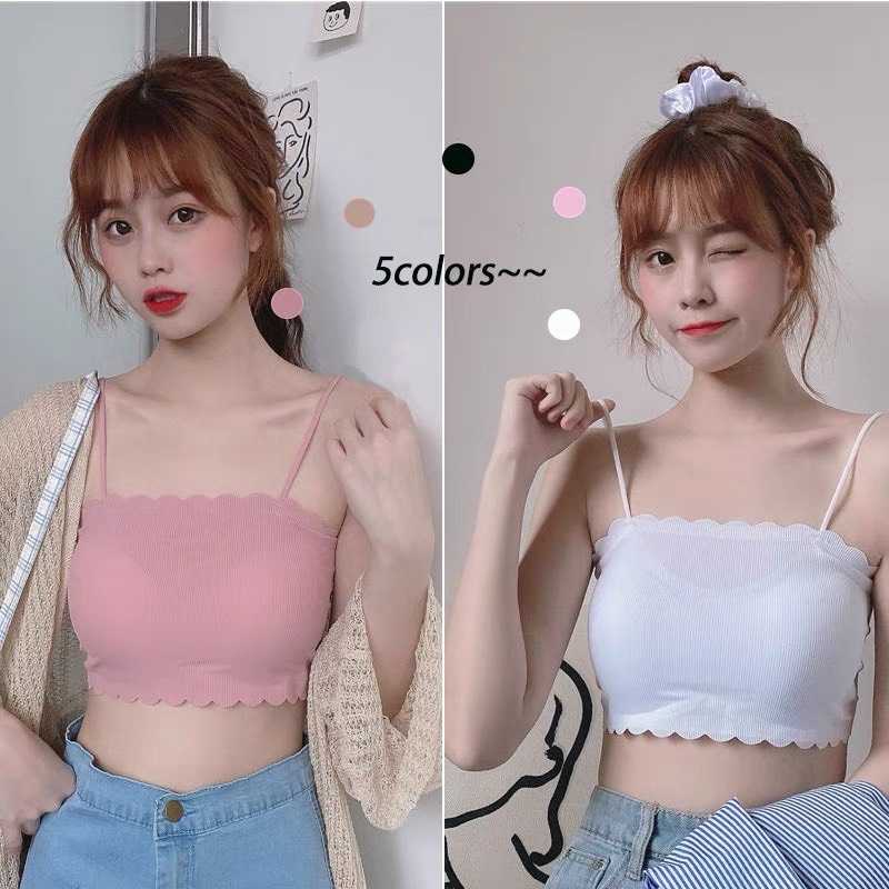 Áo lót nữ 2040 áo hai dây áo ngực len tăm co dãn 40-55kg thoáng mát phù hợp mùa hè nóng bức sexy
