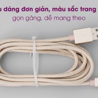 Cáp Lightning MFI 2 m Mbest DS287-WB Gold