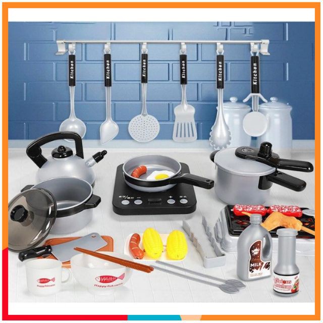 ◊ஐ◎Bộ Đồ Chơi Nấu Ăn 36 Món Kitchen, Nhà Bếp Mini Cho Bé