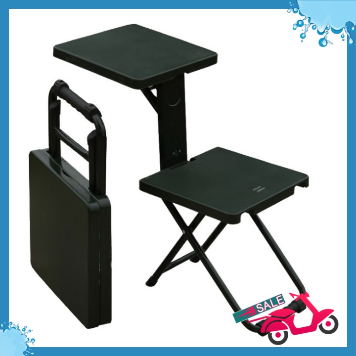 🆕 Bộ bàn ghế đơn dã ngoại gấp gọn Tragbarer Hocker Outdoor