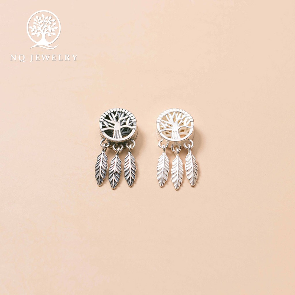 Charm bạc dream catcher cây xỏ ngang - NQ Jewelry