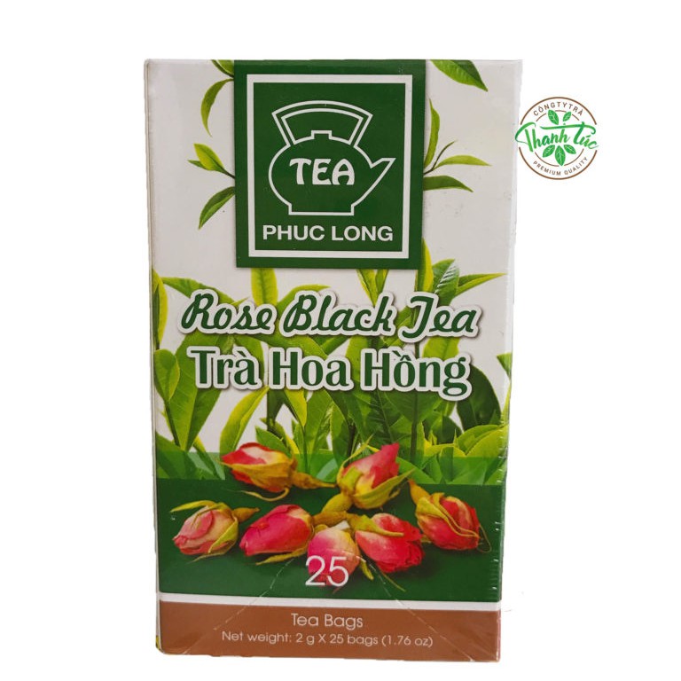 Trà Túi Lọc Hoa Hồng Phúc Long Hộp 25 Gói