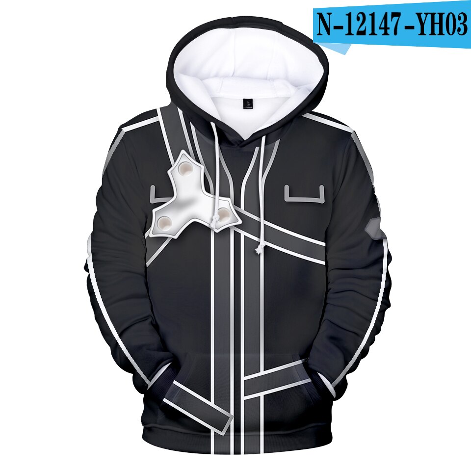 Áo Hoodie Họa Tiết Sword Art Online 3d Phong Cách Harajuku Thời Trang Cho Bé Trai 2021