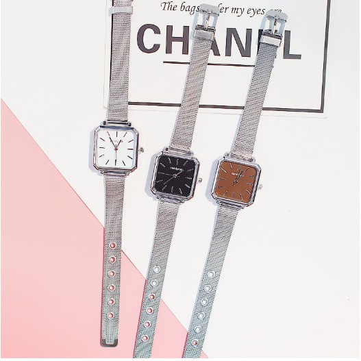 ĐỒNG HỒ NỮ DÂY KIM LOẠI CANDY CAT 350 VUÔNG THỜI TRANG SIÊU ĐẸP | BigBuy360 - bigbuy360.vn