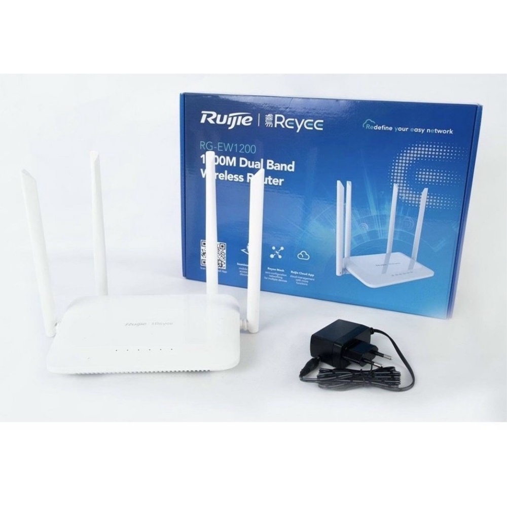 Bộ phát wifi, thiết bị phát Wifi Router Ruijie RG-EW1200 băng tầng kép chuẩn AC1200Mbps chính hãng - Bảo hành 2 năm