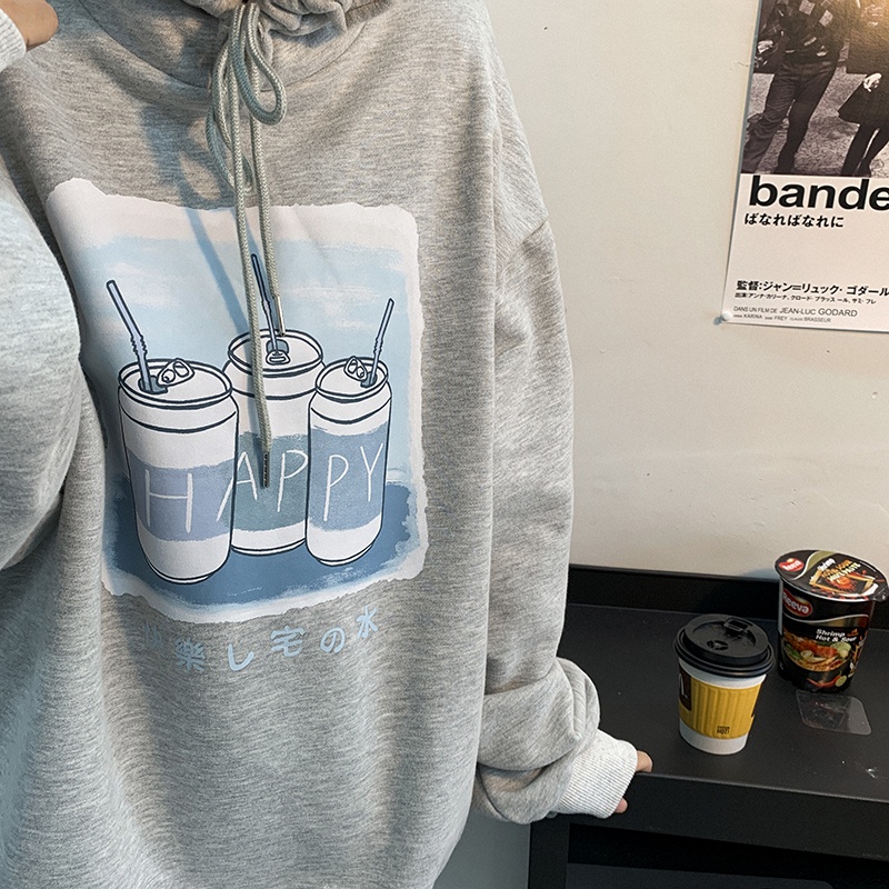 Áo hoodie nam nữ form rộng phong cách Hàn Quốc thời trang cho cặp đôi Happy PT13,  Áo sweater siêu xinh