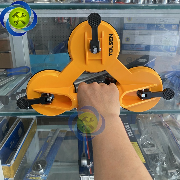 Tay hít kính - hít gạch Tolsen 62663 loại 3 chấu (75Kg)
