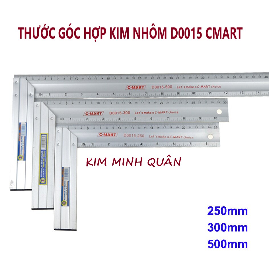 Thước Góc Hợp Kim Nhôm 250mm,300mm,500mm D0015 CMART