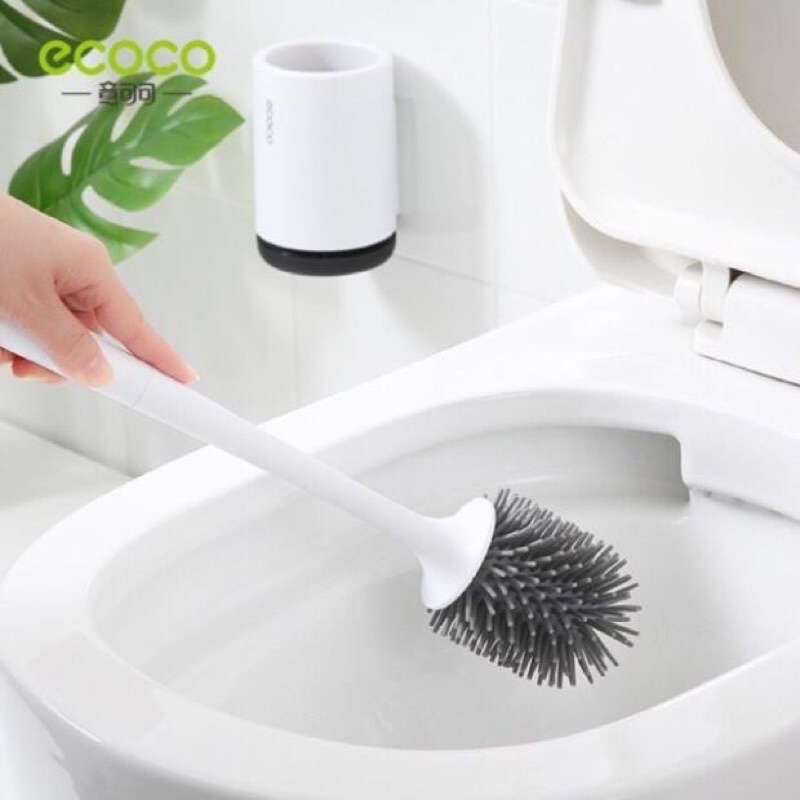 [Hàng cao cấp] Chổi cọ vệ sinh, chà toilet đa năng treo tường hoặc để sàn Ecooco - E1803 không cần khoan đục tường