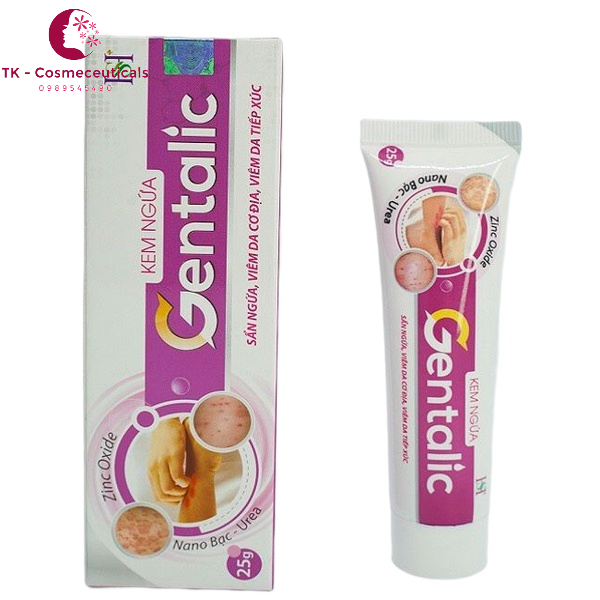 Gentalic SH Kem Bôi Giảm Ngứa Ngoài Da, Làm Mát Da, Dịu Nhẹ, Vết Côn Trùng Đốt, Thô Ráp Nứt Nẻ - 25g