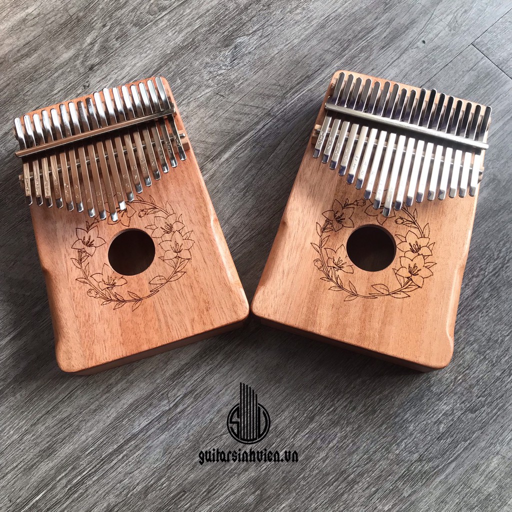 Đàn kalimba 17 phím tặng 3 sticker và phụ kiện, bảo hành 6 tháng