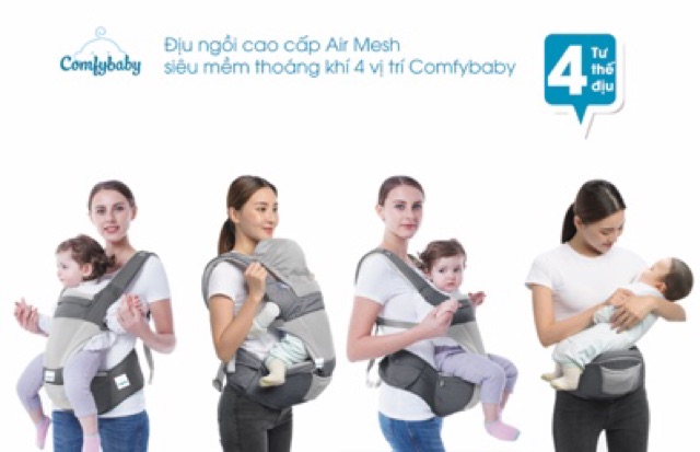 Địu ngồi cao cấp Còmybaby chính hãng