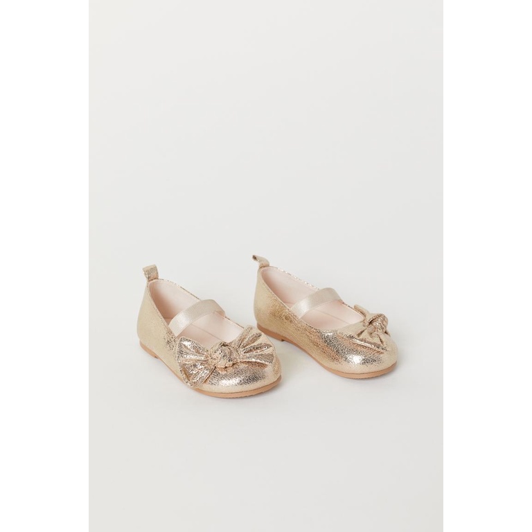 Giày búp bê nhũ vàng HM H&M sz 14/15 8.6cm _hàng chính hãng authentic