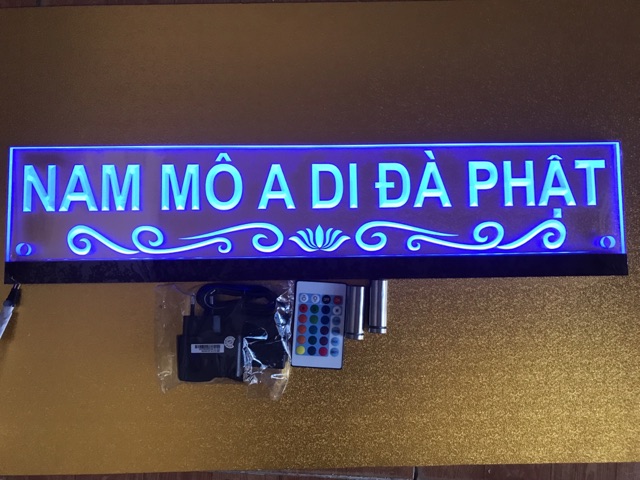 CHỮ ĐIỆN : NAM MÔ A DI ĐÀ PHẬT - hoa văn dưới - treo tường