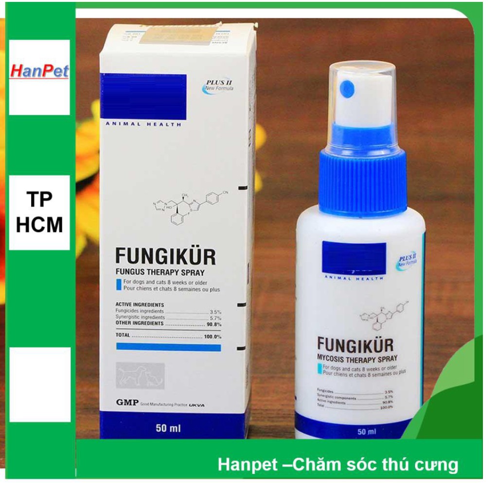 Mitecyn & Fungikur 50ml Diệt ve ghẻ bọ chét trên chó, Diệt nấm chó và nấm mèo