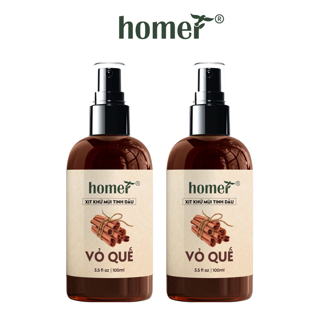 Combo 2 xịt thơm phòng Quế Homer 100ml/ chai