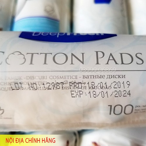 Bông Tẩy Trang Deep Fresh Cotton Pads 70- 100 miếng