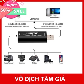 Đầu chuyển hdmi vào laptop, pc qua cổng usb 3.0 1080p hdmi video capture cao cấp