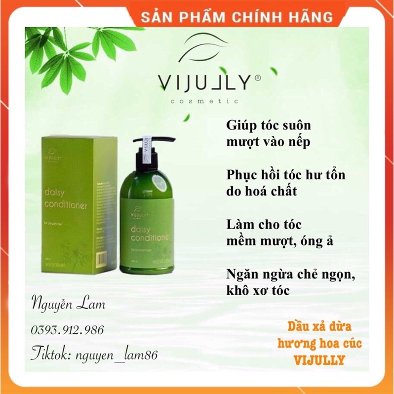 [CHÍNH HÃNG] Dầu Xả Dừa Hương Hoa Cúc VIJULLY