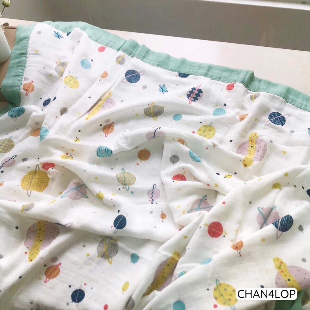 Chăn Sợi Tre 4 Lớp Cao Cấp 1m5x2m càng giặt càng mềm, thơm mùi tre dễ chịu - Nắng Của Mẹ _CHAN4LOP_FAM