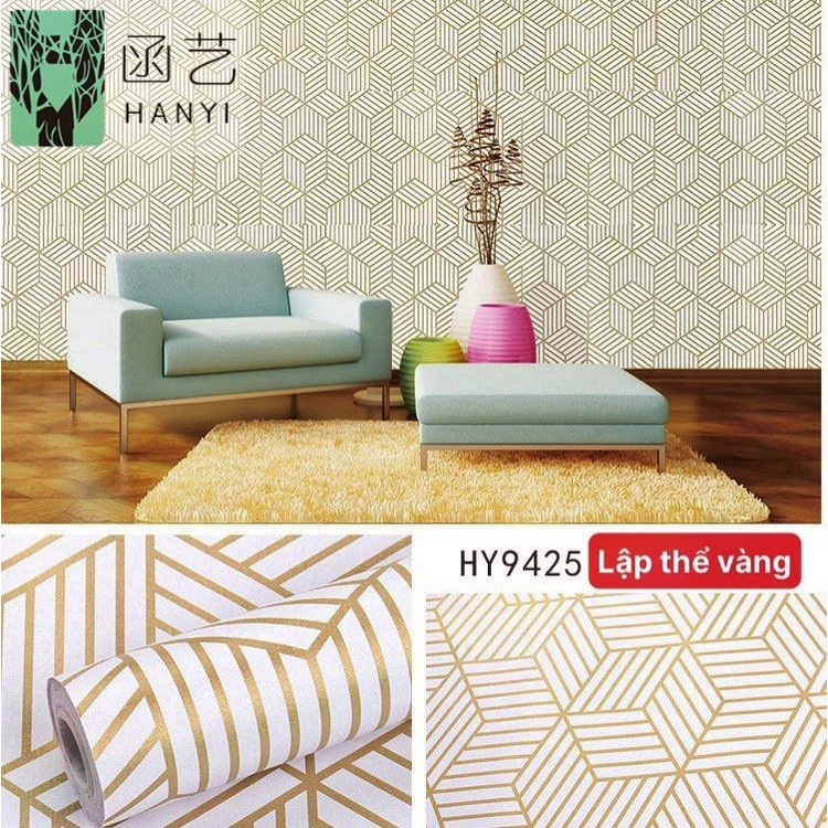 Decal giấy dán tường khổ 45cm hình lập thể 3D siêu đẹp