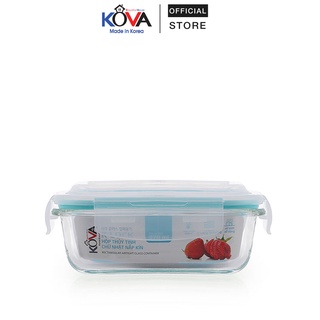 Hộp thủy tinh chịu nhiệt chũ nhật kova 370ml