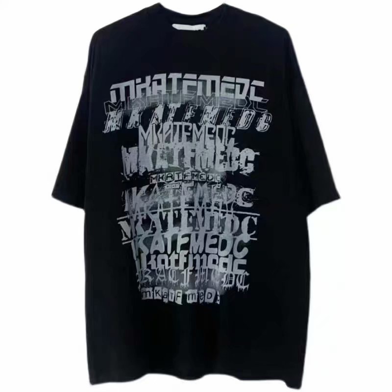 Áo Thun Tay Ngắn Dáng Rộng In Chữ Phong Cách Hip Hop Thời Trang Mùa Hè Cho Nam Size M-8XL 2021