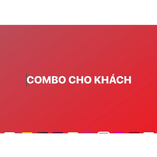 COMBO CHO KHÁCH