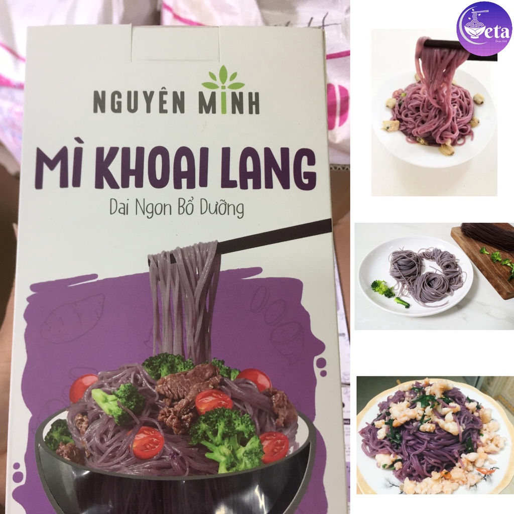 Bún khoai lang tím Nguyên Minh 300gr/Hộp - eatclean, giảm cân, bún rau củ cho bé ăn dặm