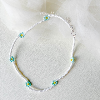 Dây chuyền hoa cúc hạt cườm handmade