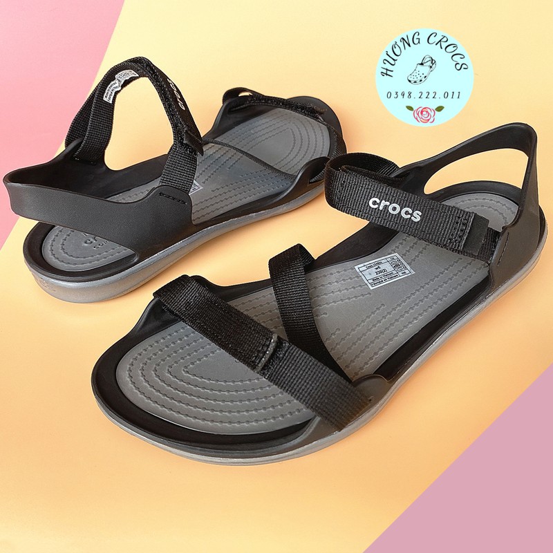 Sandal nữ cao cấp quai mảnh Webbing siêu êm mềm nhẹ, chống trơn trượt màu đen