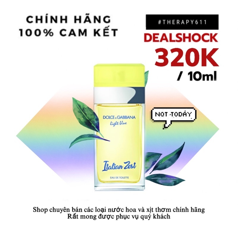 ..::✨Nước Hoa Nữ D&G Light Blue Italian Zest ✨::..