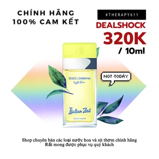 [𝗦𝗔𝗟𝗘]..::✨Nước Hoa Nữ D&G Light Blue Italian Zest ✨::..